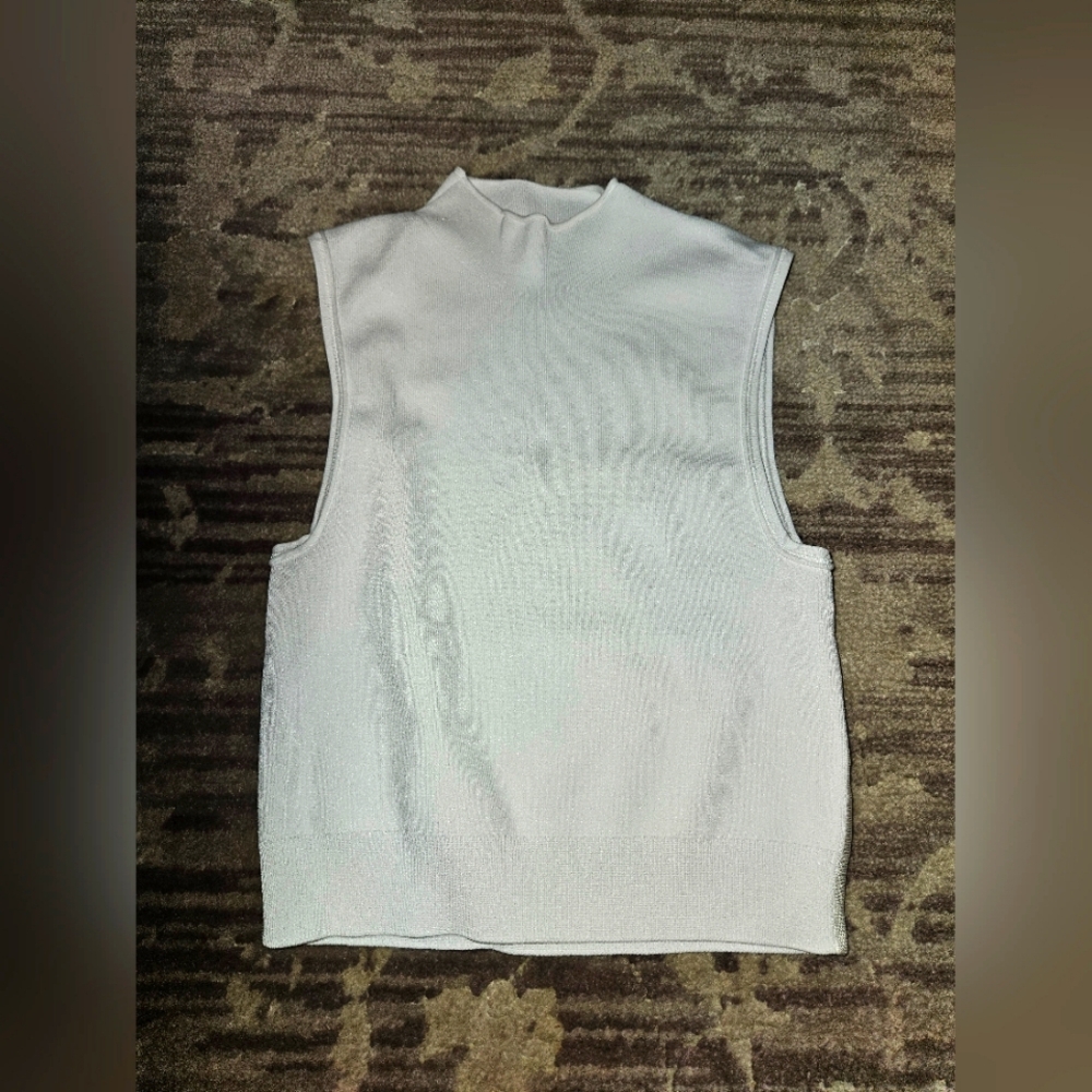 Cos xs white cropped vest